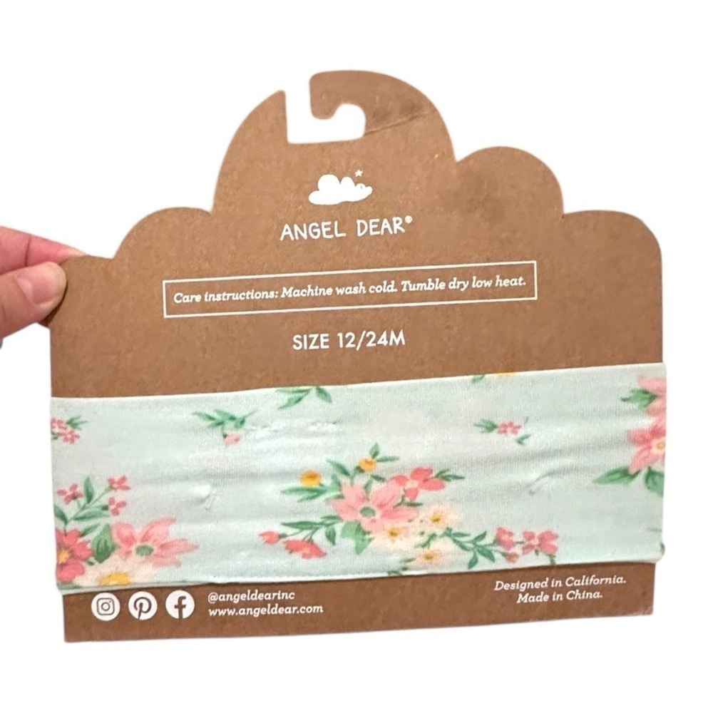 Angel Dear Baby Girls Light Blue Floral Headband - Picture 2 of 3